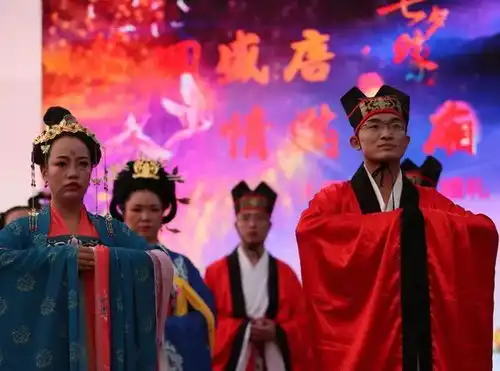 梦回大唐情满西厢运城首次唐制集体婚礼七夕之夜普救寺前盛大启幕
