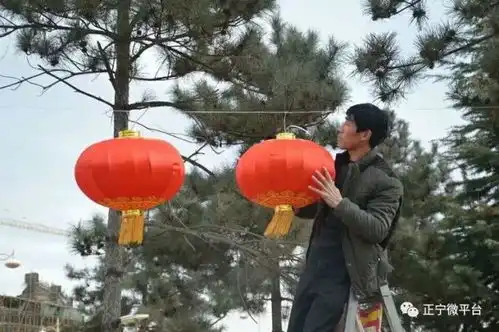 正宁县城大红灯笼高高挂