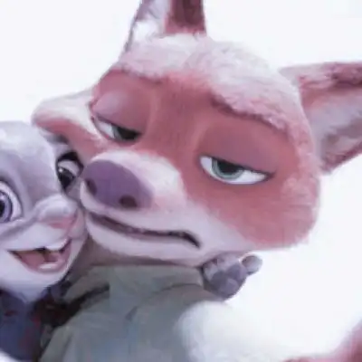 疯狂动物城情侣头像一对兔子狐狸cp情侣头像图片