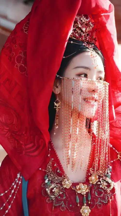 陈都灵长月烬明婚服造型释出流苏遮面美艳又华丽
