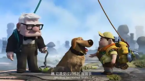 飞屋环游记小男孩不羊狗吗,当狗狗对着他撒娇,立马喜欢上他了