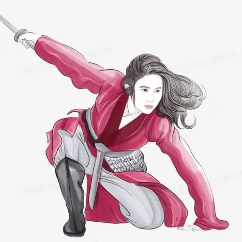 花木兰替父从军之挥剑png图片素材下载花木兰png熊猫办公