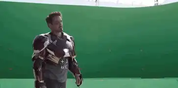 美国队长3幕后剧照原来钢铁侠战甲只有上半身才是真的