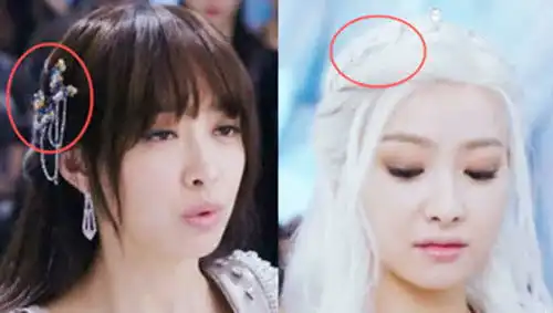 幻城穿帮镜头白发梨落头饰穿帮