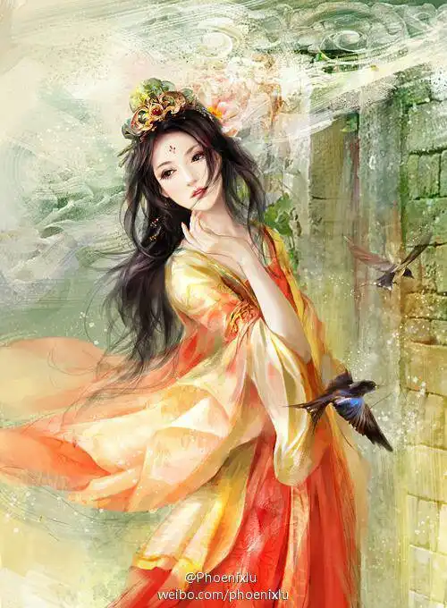 谁有关于后宫的手绘古装女人的图片
