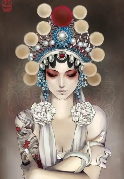 求一张京剧美女的图片
