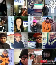 组图韩国首位女总统诞生盘点明星艺人投票认证照少女时代金在中exo李胜基尹恩惠等
