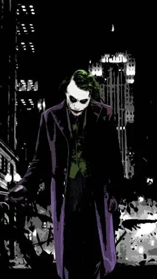 跪求小丑希斯莱杰背影图片带字灰色的