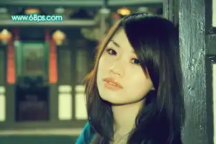 photoshop调出室内人物图片古典青黄色