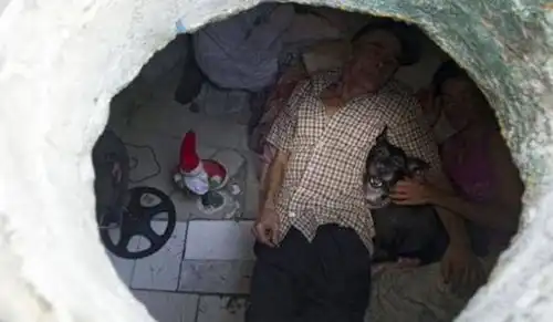 一对生活在下水道里的老夫妻,每天晚上最担心有人来敲门