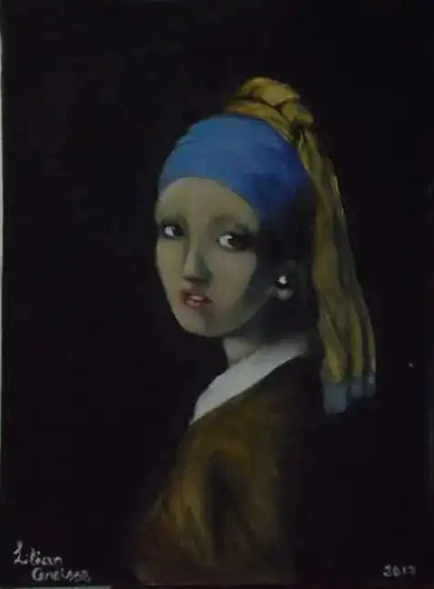 维米尔戴珍珠耳环的少女唯蒙娜丽莎的微笑可与之媲美