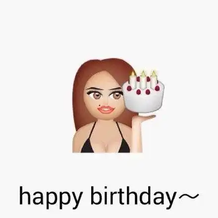 emoji表情版生日快乐表情包合集
