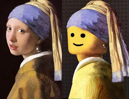 意大利积木达人用乐高积木展示大师名画
