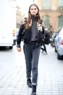 2014年3月巴黎街拍潮流的混搭风格
