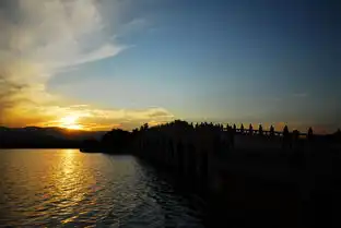 颐和园17孔桥的傍晚
