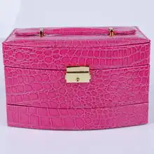 观雅皮带式大自动盒公主欧式宫廷首饰盒带镜子化妆盒包邮