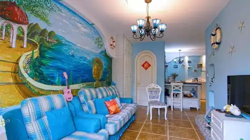 70平地中海风格蜗居,20平的院子太赞了,小区邻居都纷纷效仿