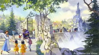 东京迪士尼斥750亿日元重金打造美女与野兽的城堡