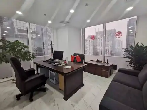 国贸cbd丨富尔大厦丨免中介费丨精装修带家具丨西南朝向采光好出租办公楼租赁北京我爱我家