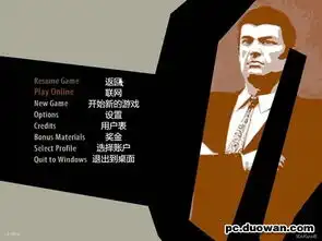 教父2菜单设置翻译
