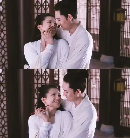 组图刘涛周渝民新剧组cp书房背后抱吻戏唯美缠绵
