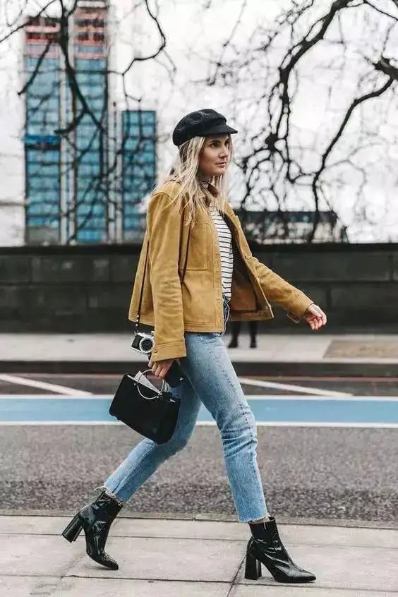 美炸天的粗跟短靴,让你显瘦又时髦