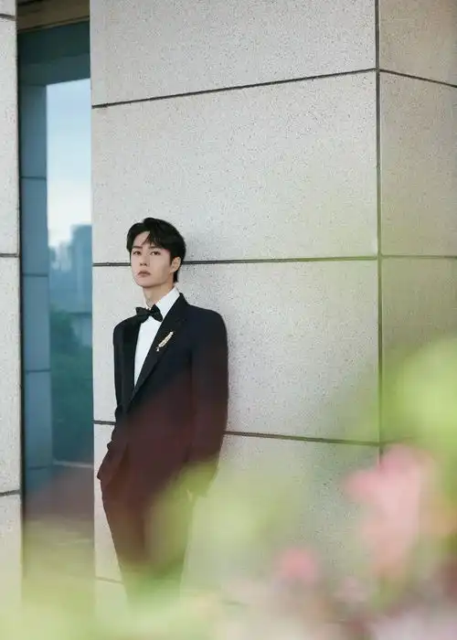 王一博壁纸笔挺西装沉淀经典雅致,蝴蝶领结点亮绅士品格