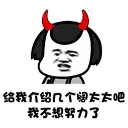 抖音谁有富婆介绍几个我不想努力了表情包大全
