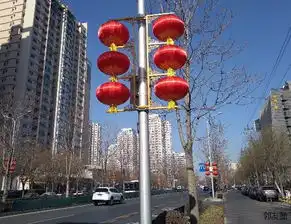 望京西路大红灯笼高高挂,喜迎新年到