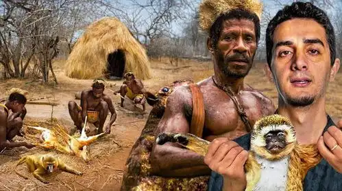 哈扎原始部落跟拍体验丛林狩猎,又是荒野求生的一天
