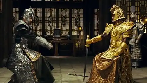 满城尽带黄金甲周润发周杰伦强力对决,发哥坐着让杰伦打,太霸气了
