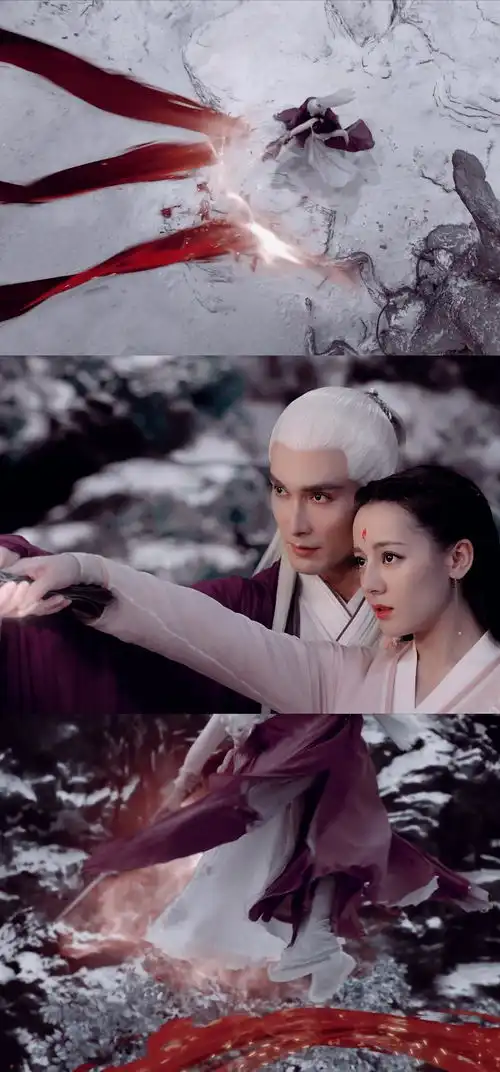 三生三世枕上书东华帝君四张机春波碧草,晓寒深处,相对浴红衣红衣系列