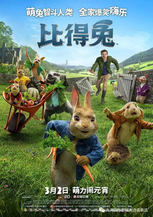 元宵上映索尼出品长篇真人电影彼得兔3月2日正式上映
