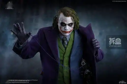 queenstudios14蝙蝠侠黑暗骑士小丑希斯莱杰全身雕像