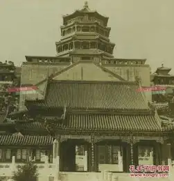 清末民国时期波凡克h.c.怀特立体照片公司清代北京颐和园万寿山
