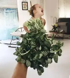 这对国外母女利用花果树叶拍照,玩出了创意新花样,爆红网络