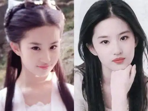 刘亦菲陈晓古装路透,一身黑衣英气逼人,神仙姐姐气质也绝子