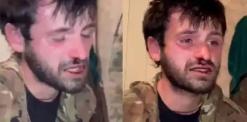 车臣士兵泄露机密情报,被抓住后一顿猛揍,鼻青脸肿血流不止
