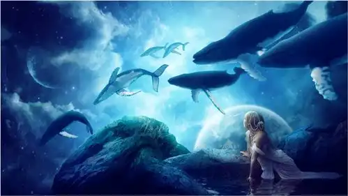 鲸鱼低鸣,勾画和谐深蓝,海洋之歌songofthedeep
