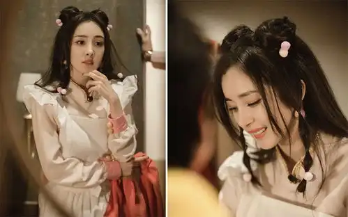 女明星头发都能玩出花杨幂可爱二次元baby娜扎都是爱你的形状