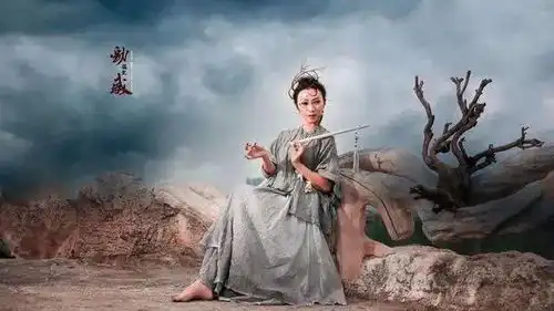 人像摄影蓝色妖姬
