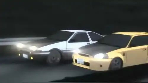 头文字d拓海关着车头灯在比赛,展现极限漂移,看得人热血沸腾