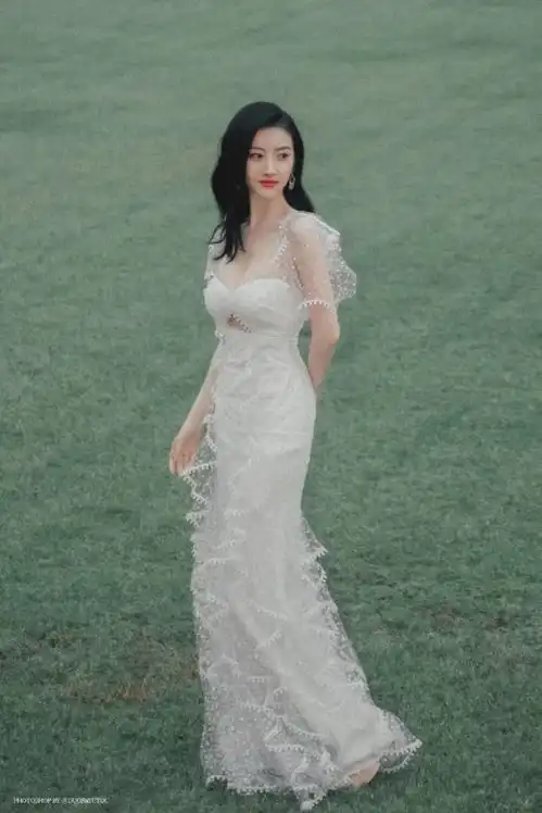 景甜最新波点裙美图壁纸hi,老婆