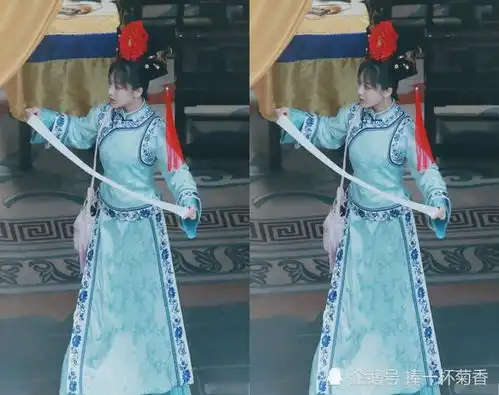 杨紫萌探cos紫薇格格,清宫装造型仙气,这腰围是认真的