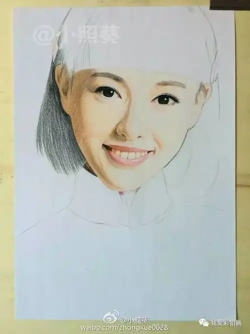 彩铅手绘唐嫣乱世佳人剧照
