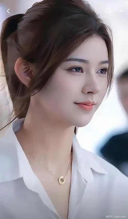 白衣美人面,清眸含春意

