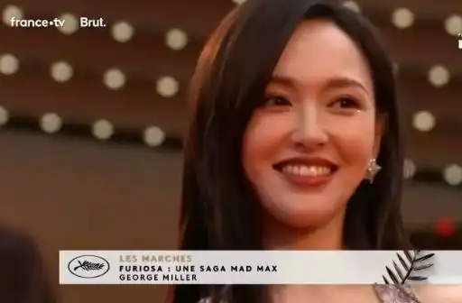 汪小姐唐嫣首次亮相戛纳红毯,成为第一个有官方特写的中国演员
