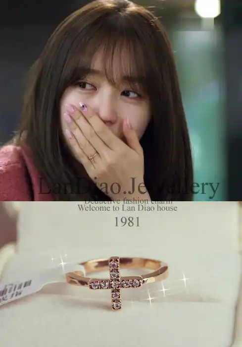 韩剧想你尹恩惠李秀妍同款金色银色十字堆糖,美好生活研究所
