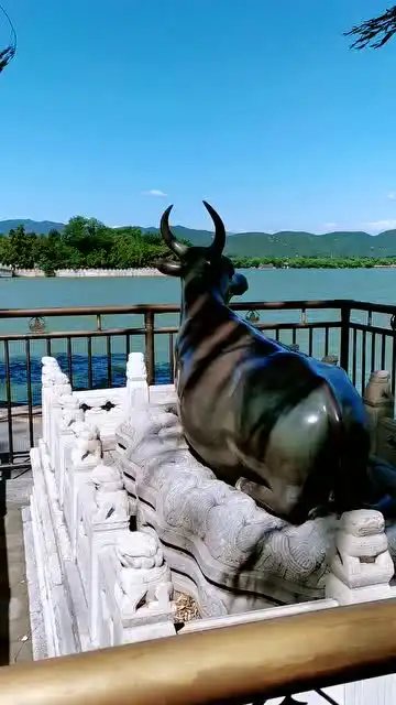 北京颐和园铜牛