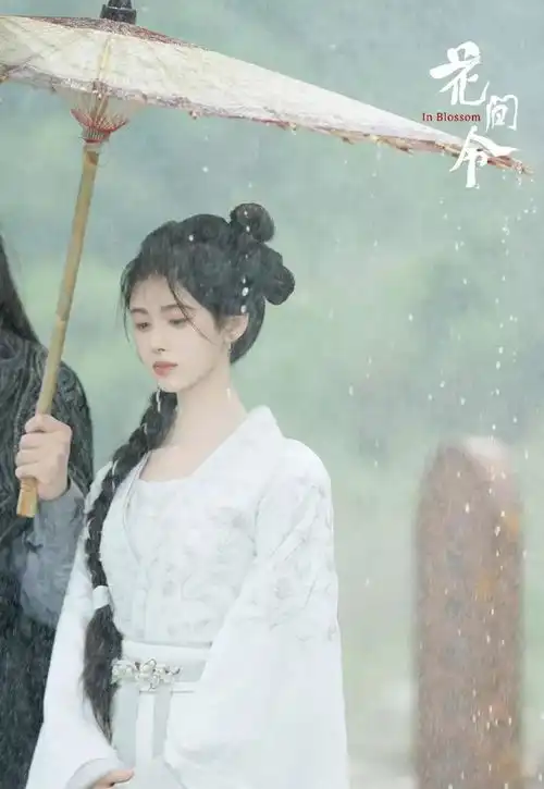 鞠婧祎白衣古装剧照
